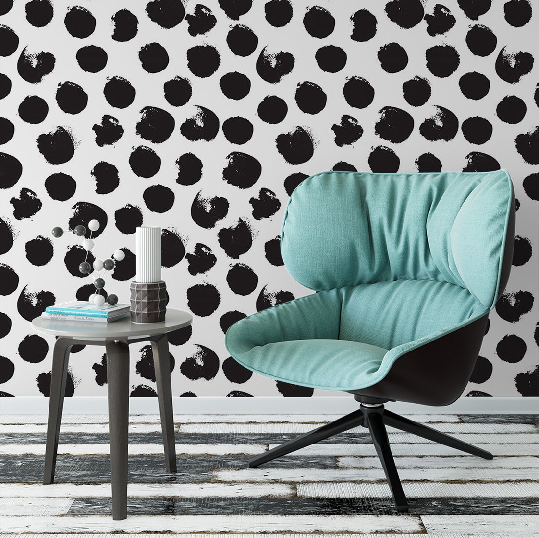 Tapeta - kropki, farba, tło