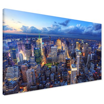 Obraz na płótnie - miasto, noc, budynki