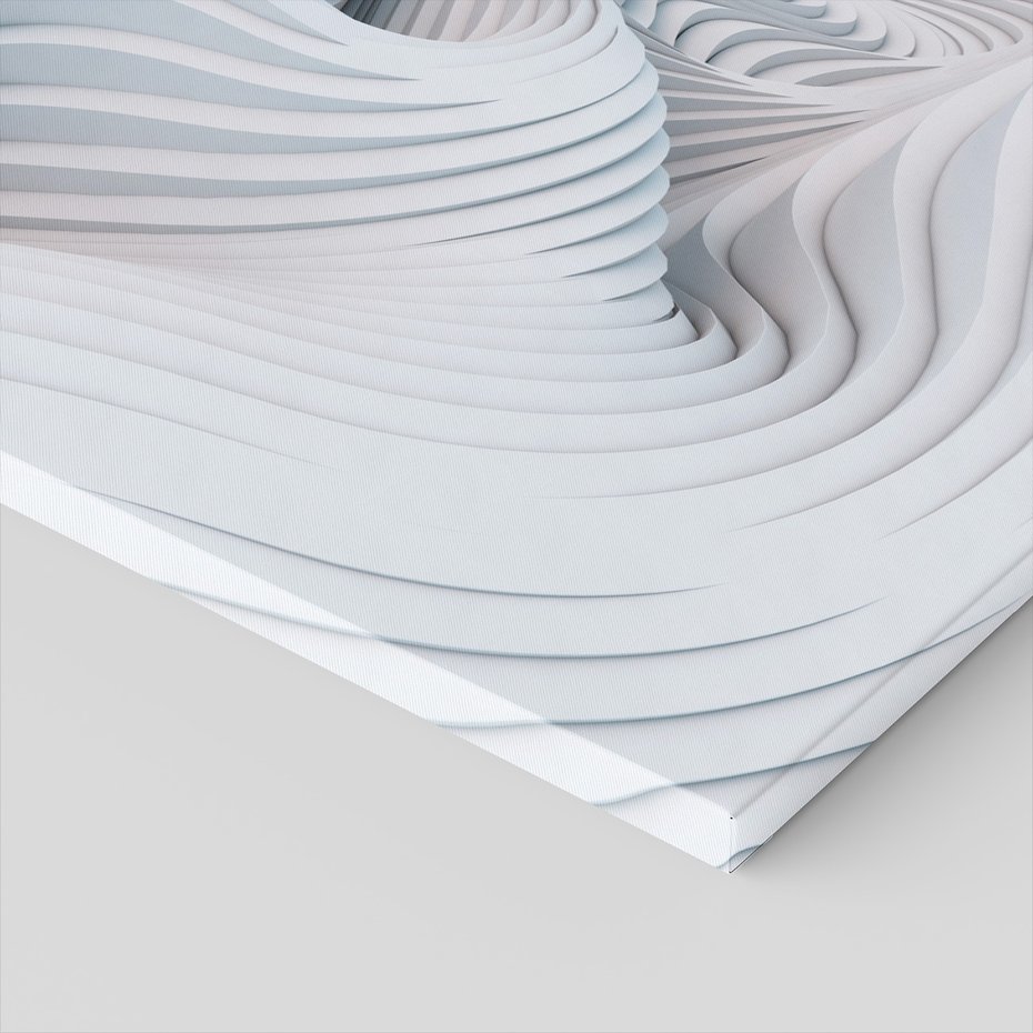 Obraz na płótnie - abstrakcja, fale, biały