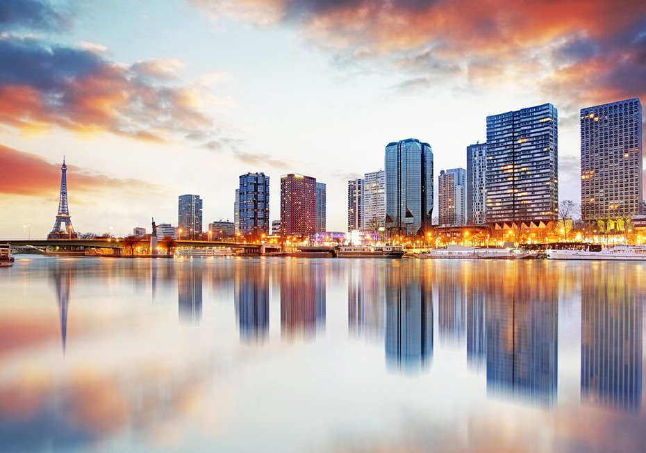 Fototapeta - Paryż, Wieża Eiffla, rzeka