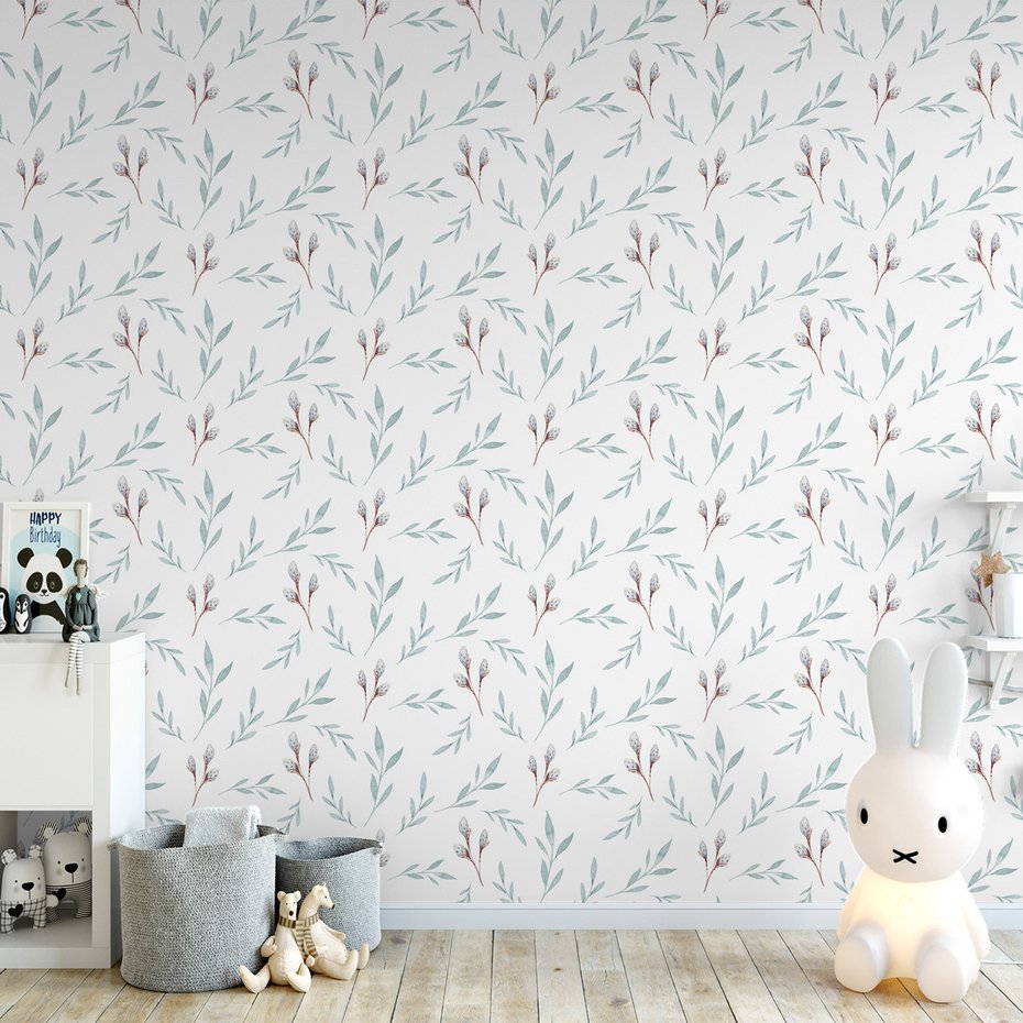 Tapeta - liście, gałązki, wiosna