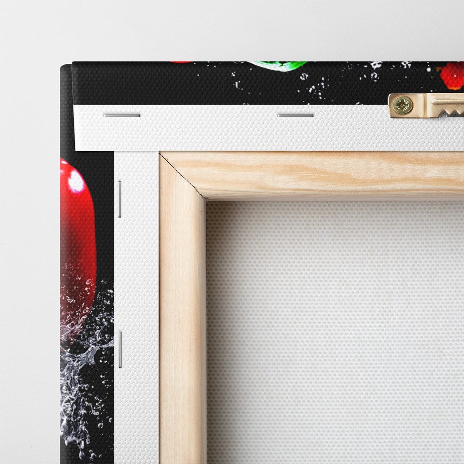 Obraz na płótnie - papryka, woda, czerwony