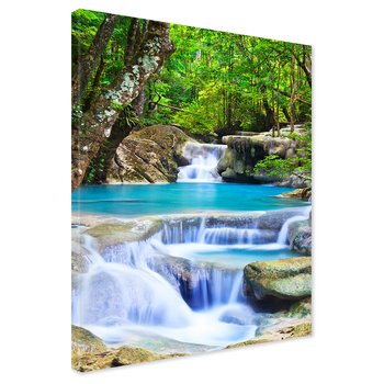 Obraz na płótnie - wodospad, natura, las