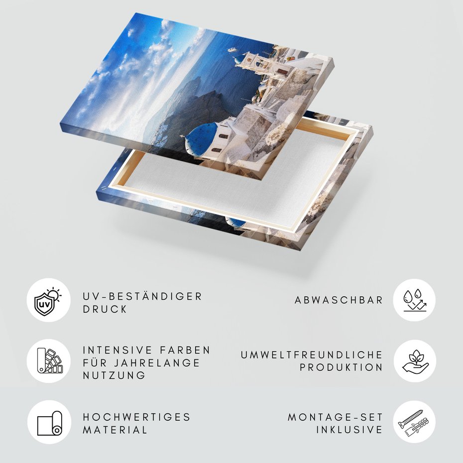 Obraz na płótnie - Santorini, Grecja, morze