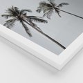 Zestaw obrazy w ramie, plakaty - palmy, morze, relax - rama biała