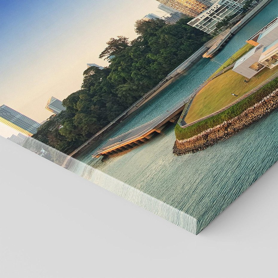 Obraz na płótnie - miasto, budynki, woda