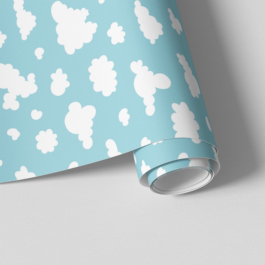 Tapeta - dziecięca, chmury, niebo,