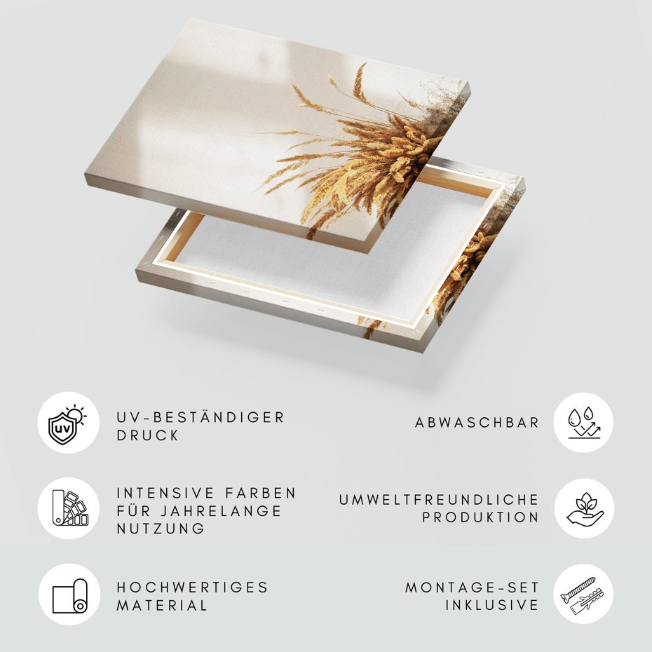 Obraz na płótnie - trawa, suche, beżowe