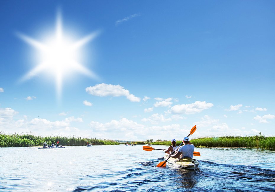 Fototapeta - kajaki, woda, lato