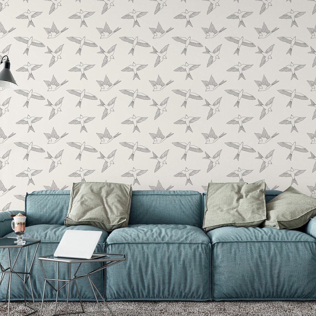 Tapeta - ptaki, wzór, tapeta