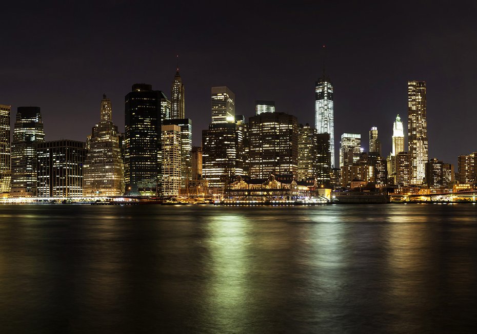 Fototapeta - miasto, noc, budynki