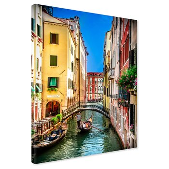 Obraz na płótnie - Wenecja, kanał, gondole