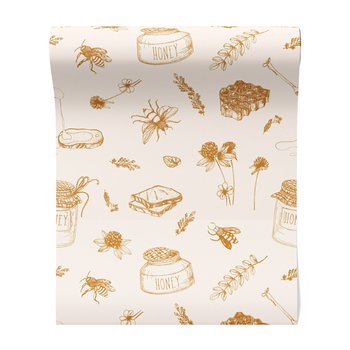 Tapeta - miód, pszczoła, kwiaty