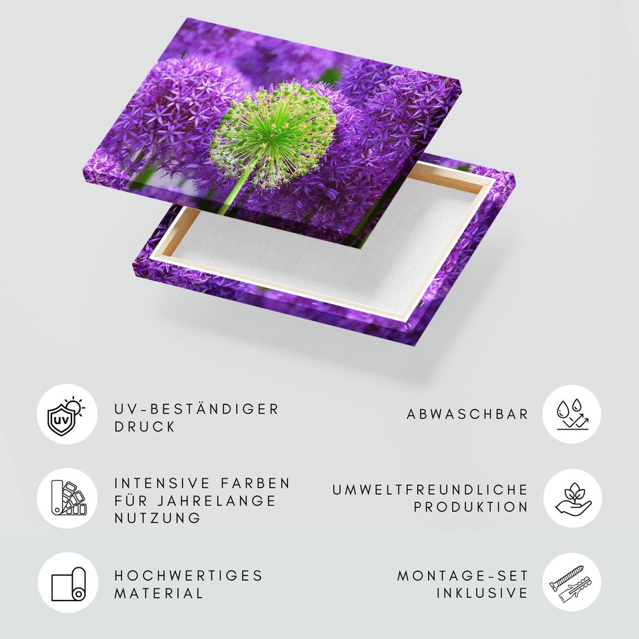 Obraz na płótnie - kwiat, fioletowy, zielony