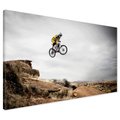 Obraz na płótnie - rowerzysta, skok, sport