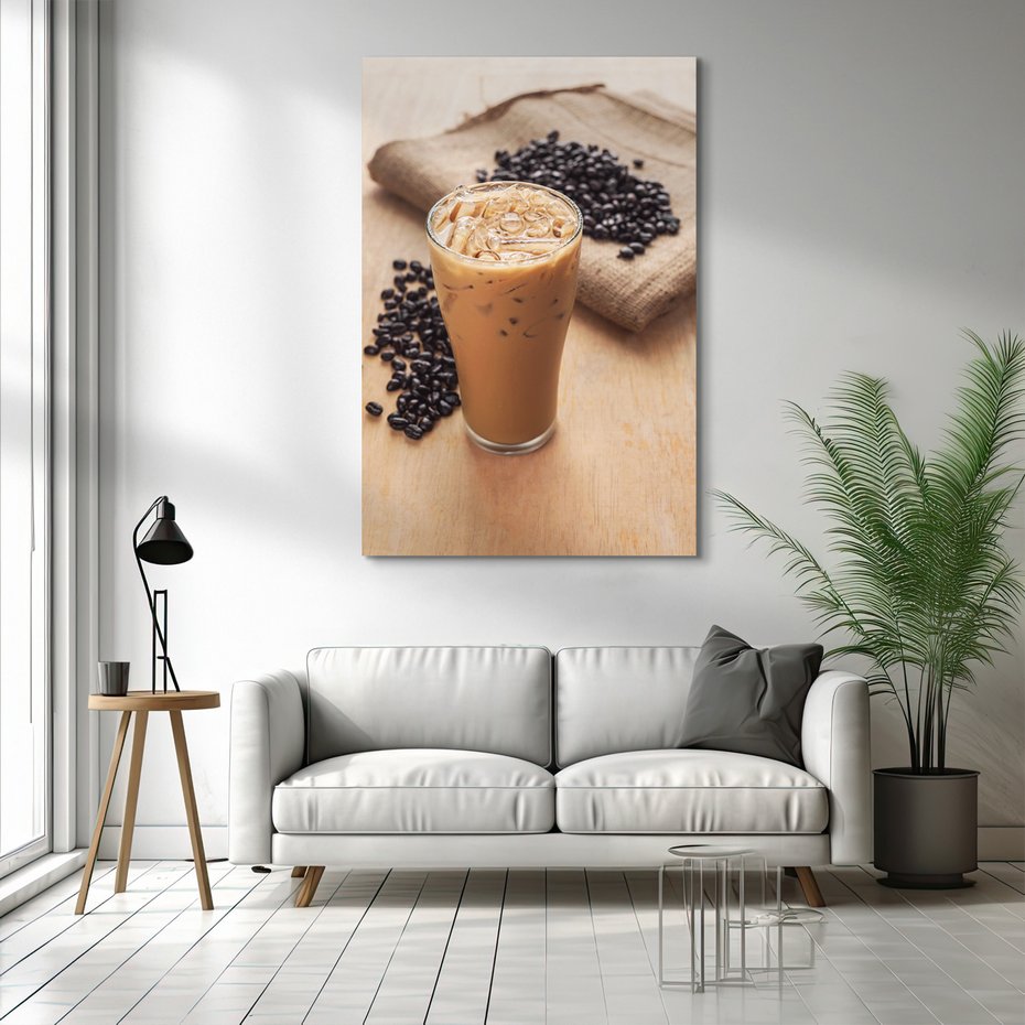 Obraz na płótnie - kawa, lód, napój