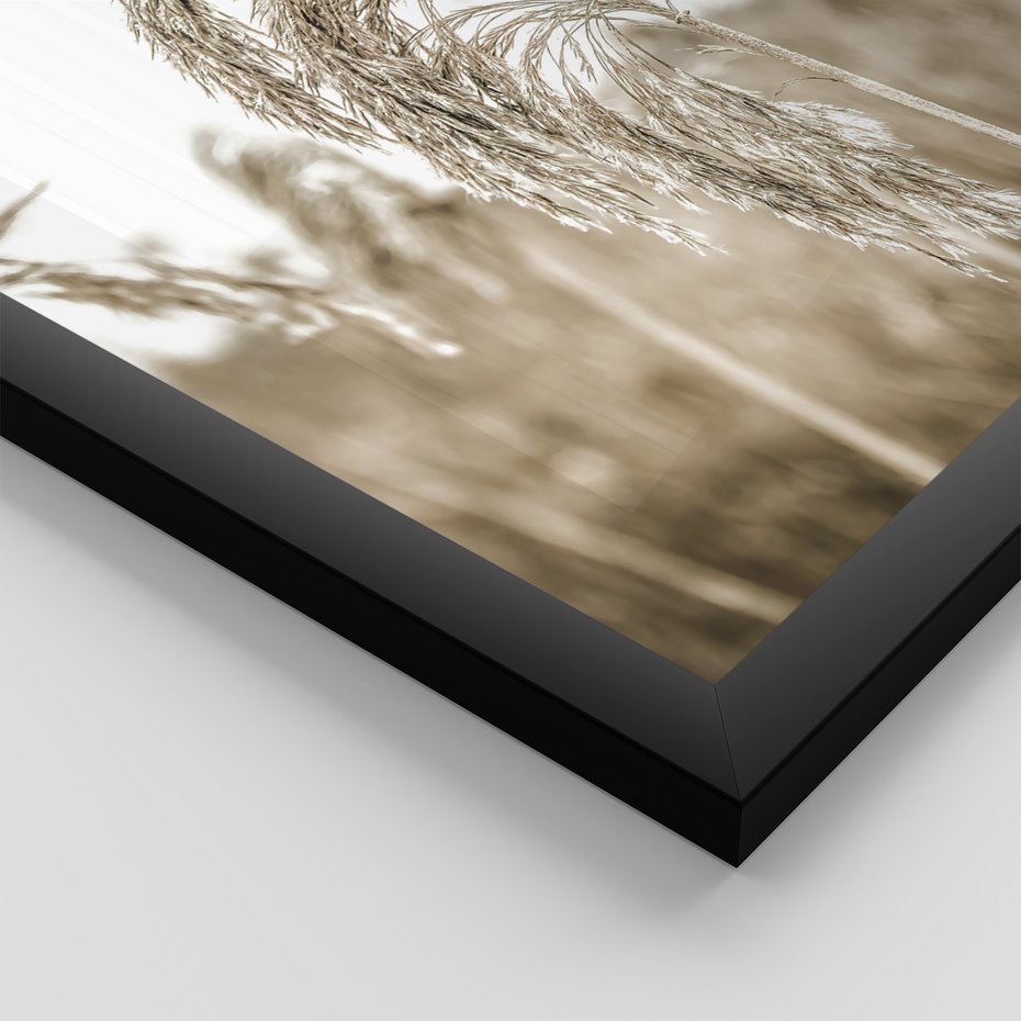 Zestaw obrazy w ramie, plakaty - natura, drewno, wieś - rama czarna