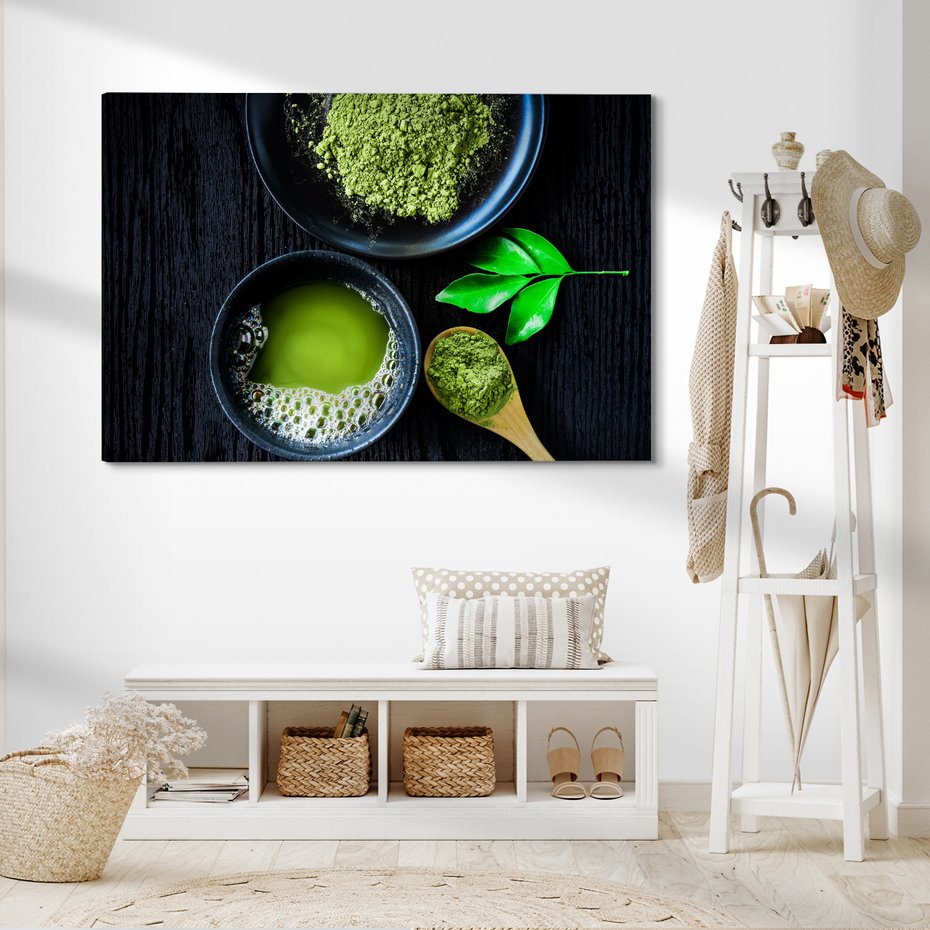 Obraz na płótnie - matcha, herbata, napój
