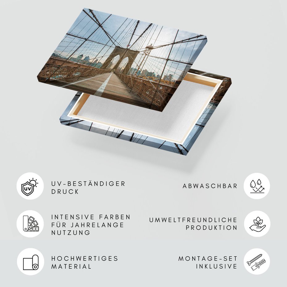 Obraz na płótnie - most, miasto, brooklyn