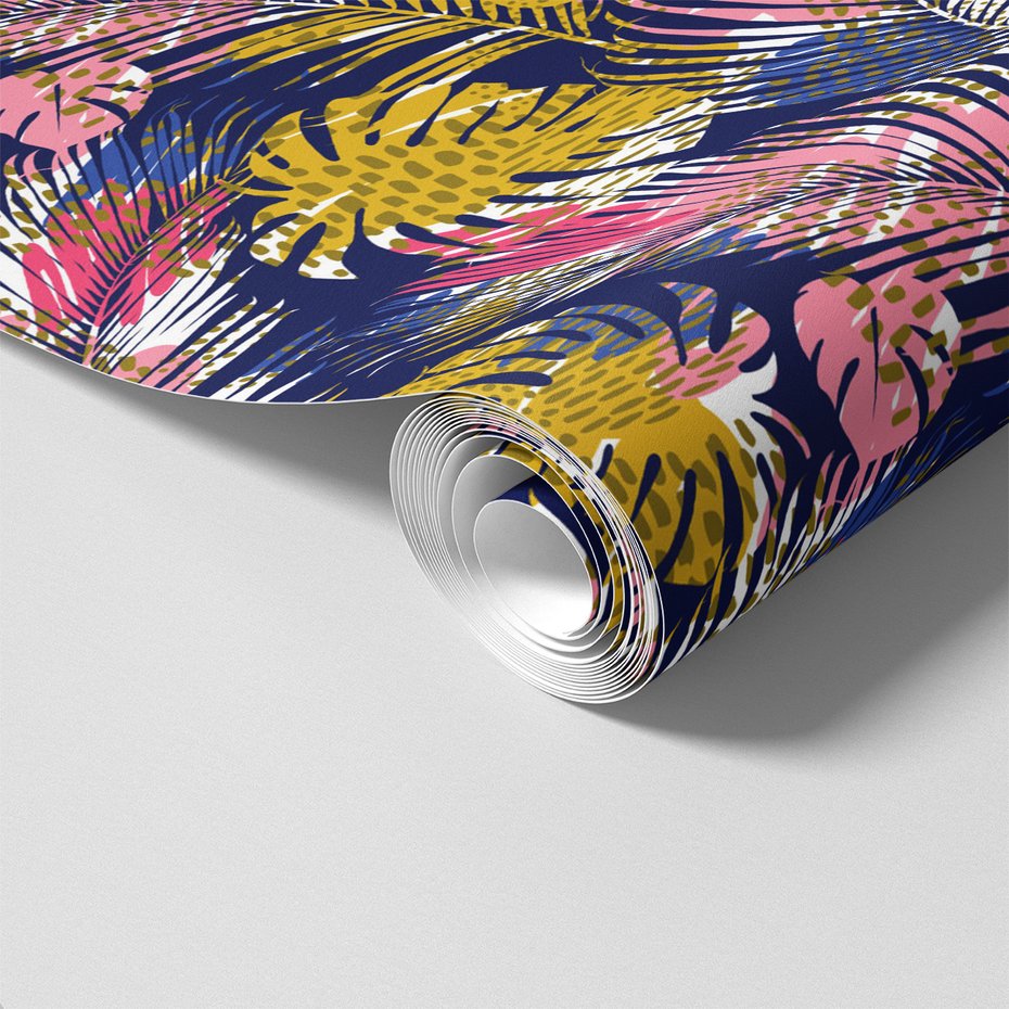 Tapeta - liście, wzór, abstrakcja