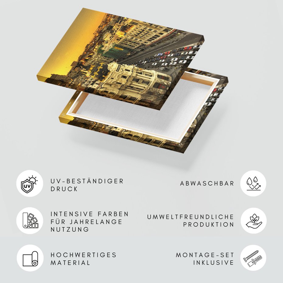 Obraz na płótnie - miasto, ulica, budynki