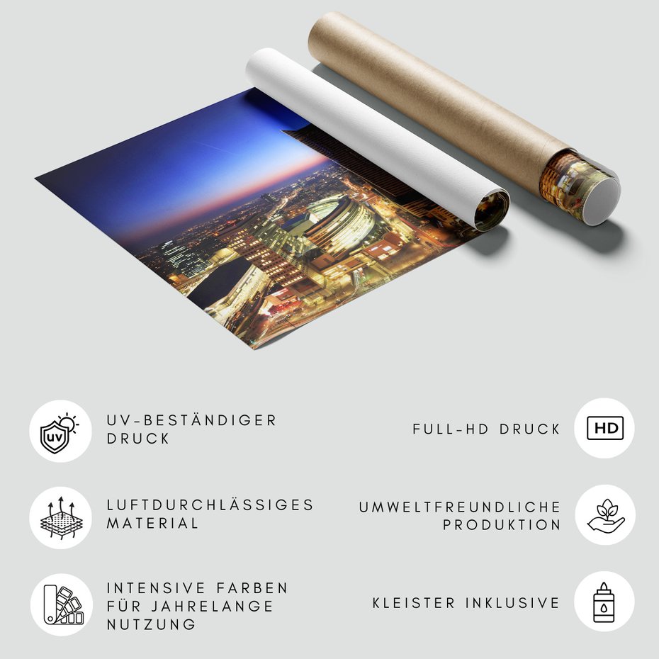 Fototapeta - miasto, noc, budynki