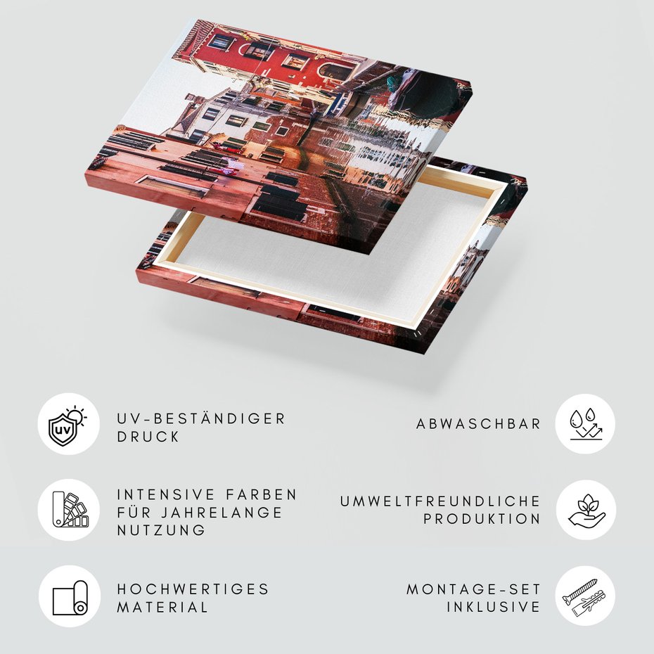 Obraz na płótnie - Wenecja, kanał, budynki