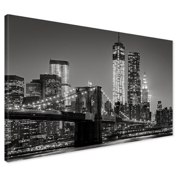 Obraz na płótnie - miasto, most, budynki