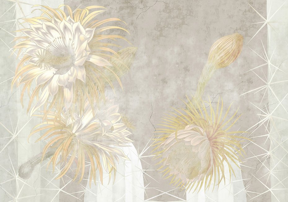 Fototapeta - loft, kwiaty, kaktusy