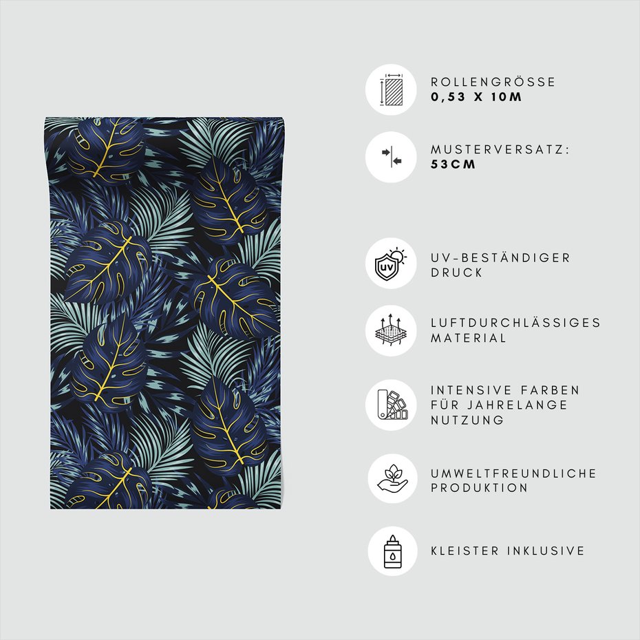 Tapeta - liście, monstera, tropikalny