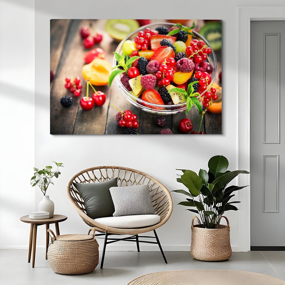 Obraz na płótnie - owoce, deser, słodki
