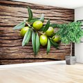 Fototapeta - oliwki, liście, drewno