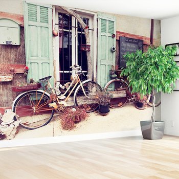 Fototapeta - rowery, okno, dekoracja