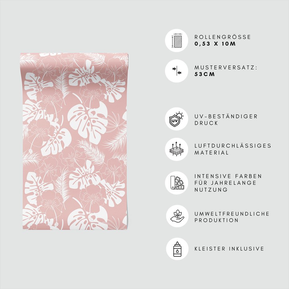 Tapeta - liście, kwiaty, tło