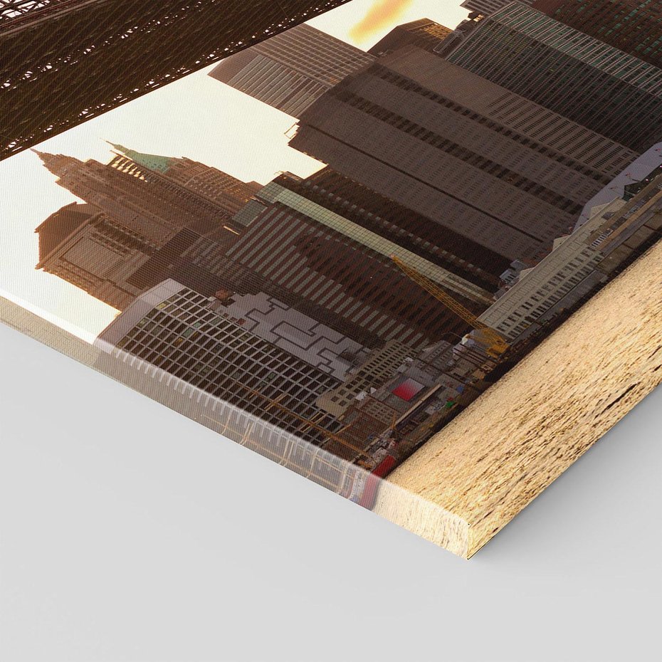 Obraz na płótnie - Brooklyn Bridge, miasto, woda