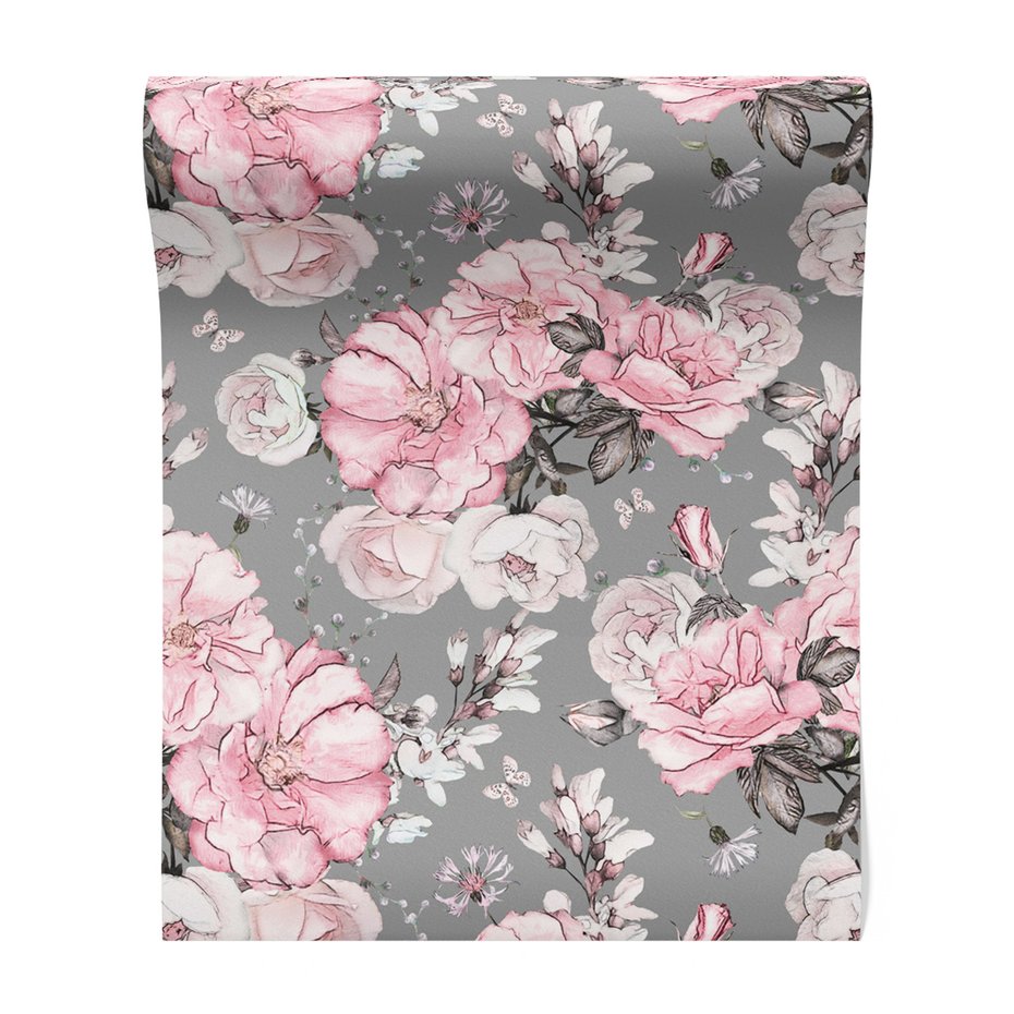 Tapeta - kwiaty, róże, motyle