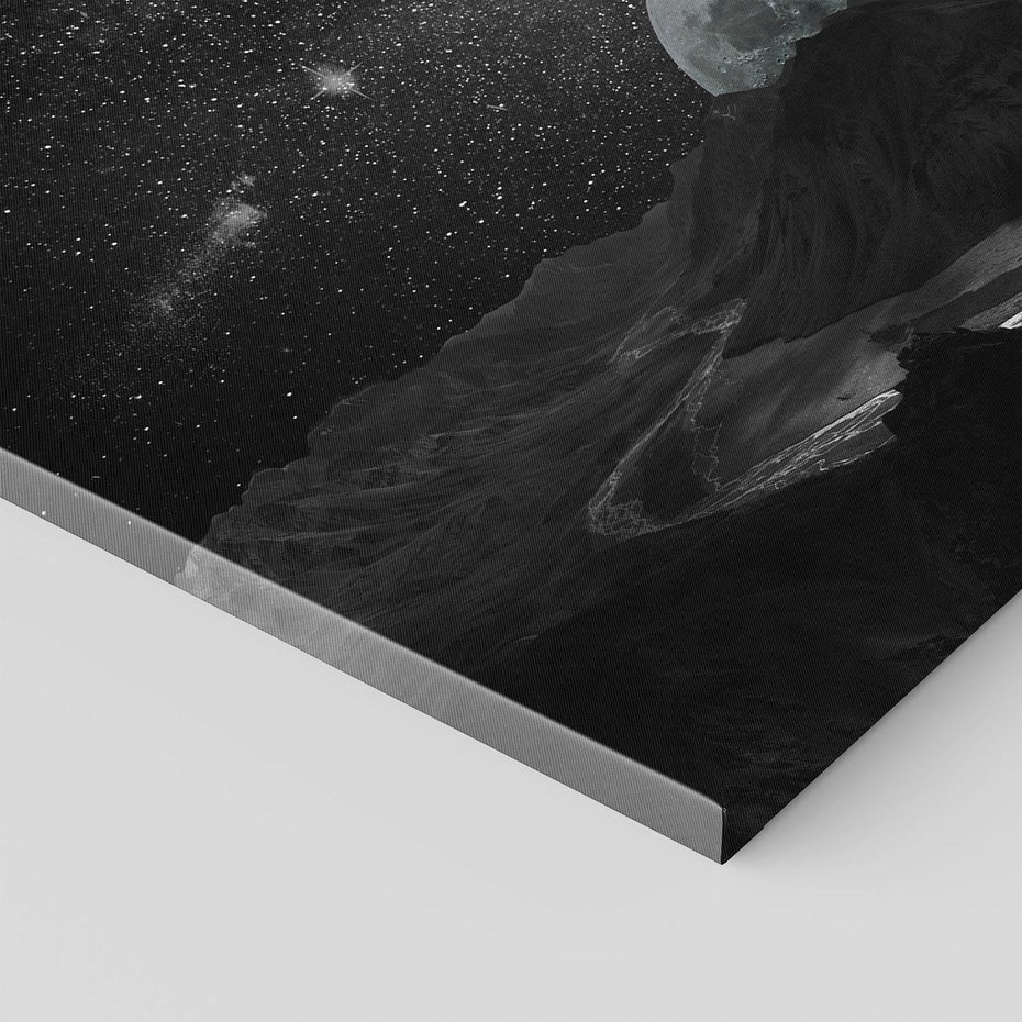 Obraz na płótnie - kosmos, księżyc, krajobraz