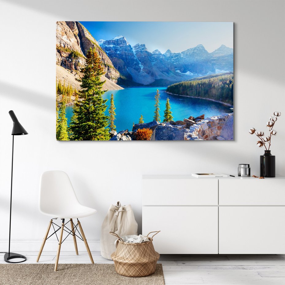 Obraz na płótnie - góry, jezioro, lasy