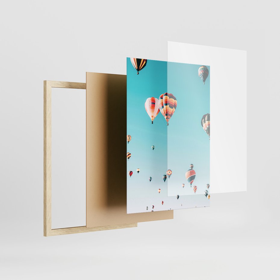 Zestaw obrazy w ramie, plakaty - podróże, plaża, wakacje - rama drewno