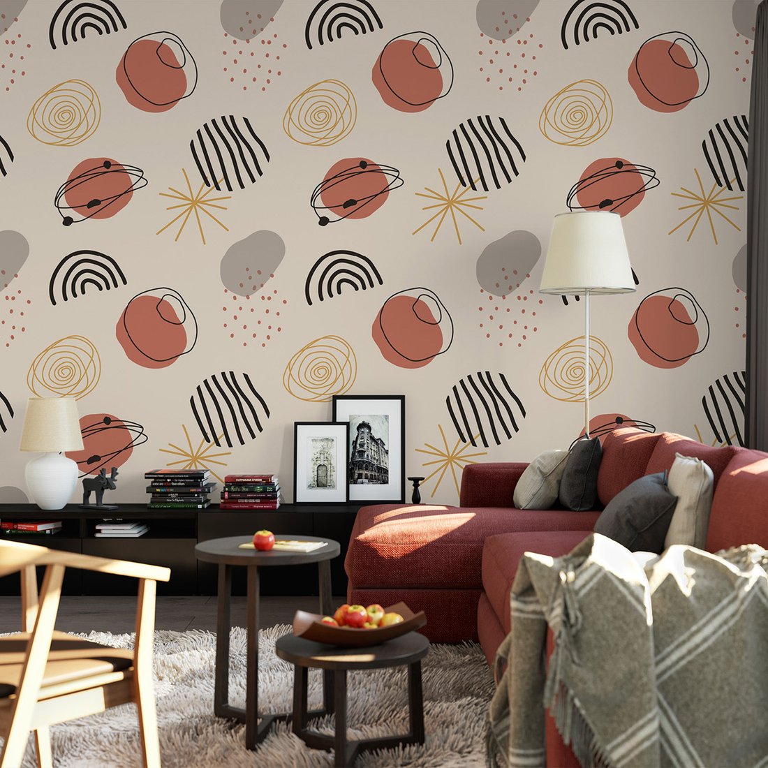 Tapeta - abstrakcja, kształty, linie