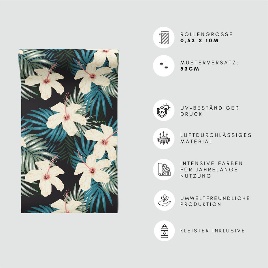 Tapeta - kwiaty, liście, tło