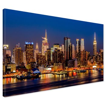 Obraz na płótnie - miasto, noc, budynki