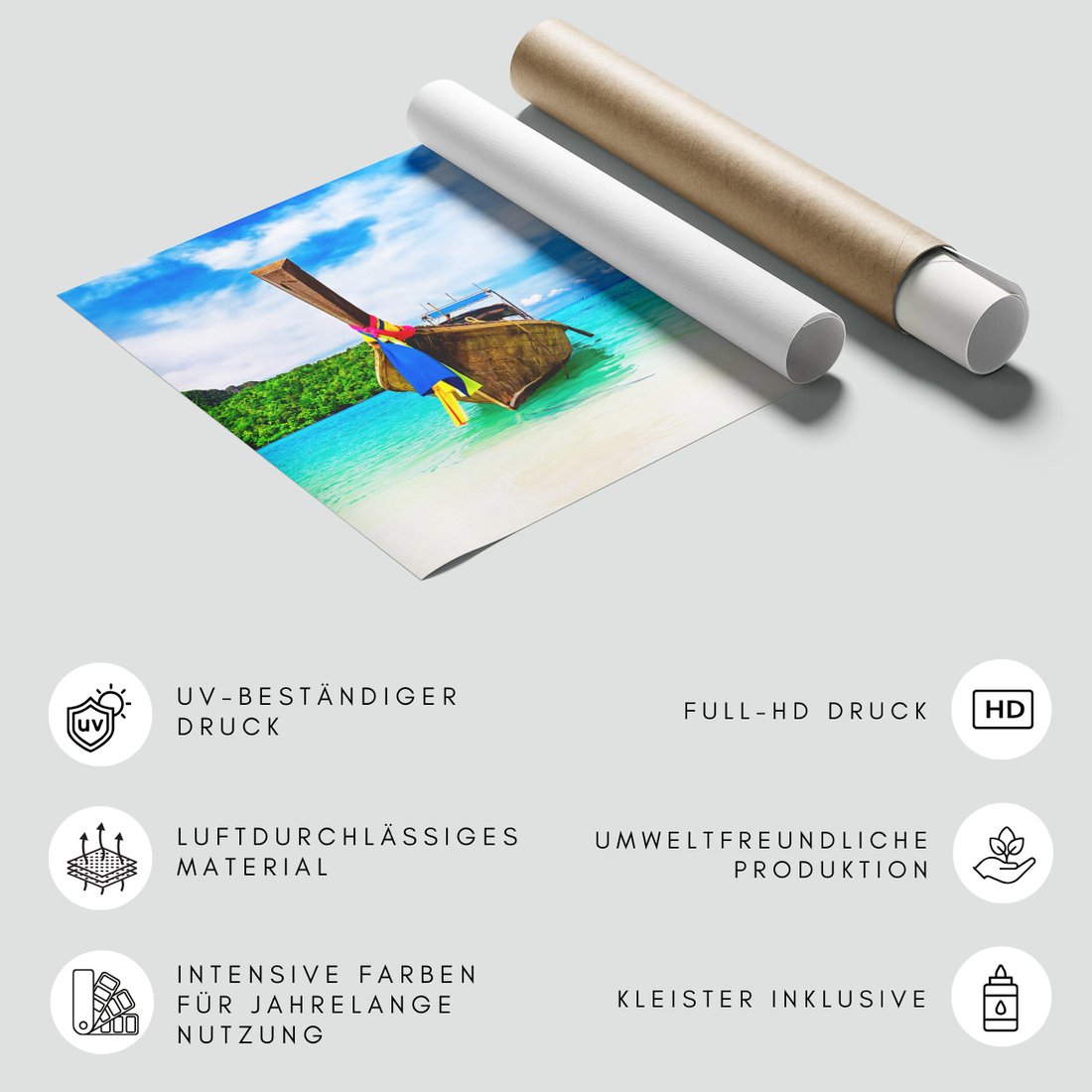 Fototapeta - łódź, plaża, morze