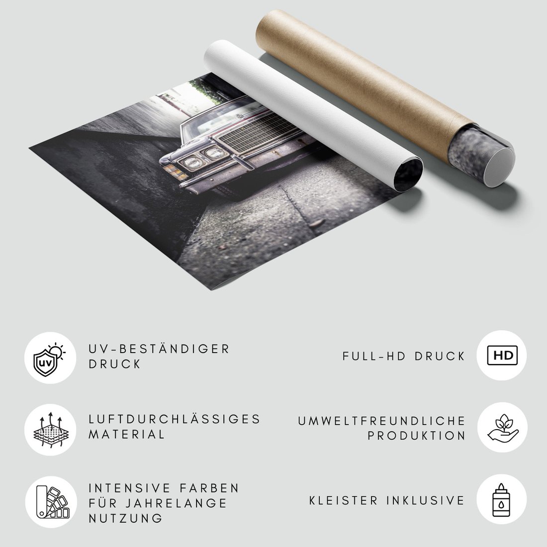 Fototapeta - samochód, ulica, klasyczny