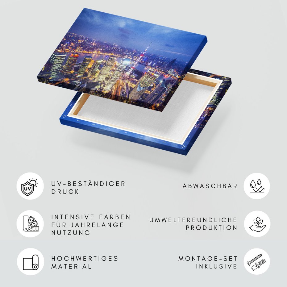 Obraz na płótnie - miasto, noc, panorama