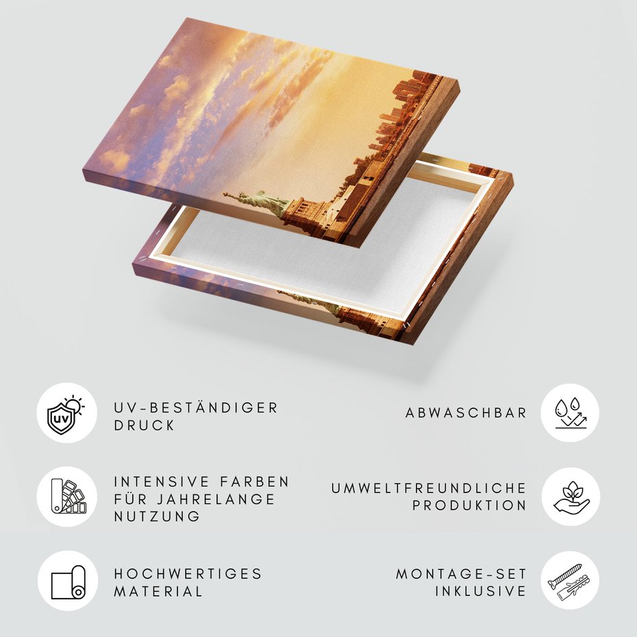 Obraz na płótnie - Nowy Jork, Statua Wolności, miasto