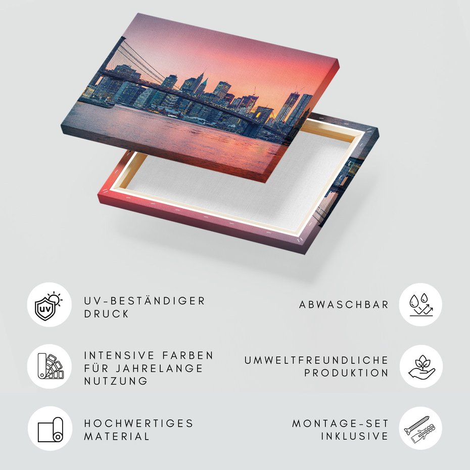 Obraz na płótnie - miasto, most, woda