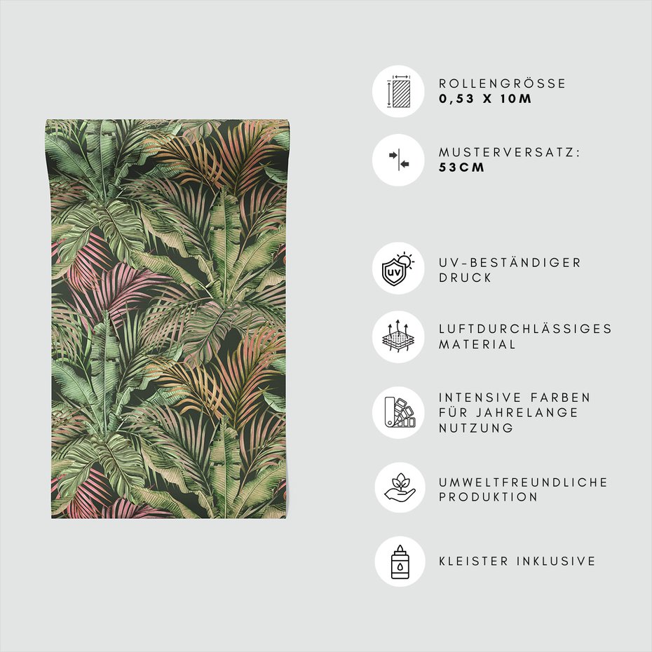 Tapeta - liście, rośliny, dżungla