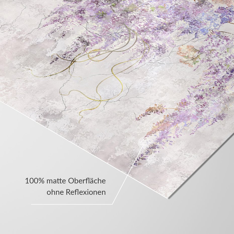 Fototapeta - loft, kwiaty, wisteria