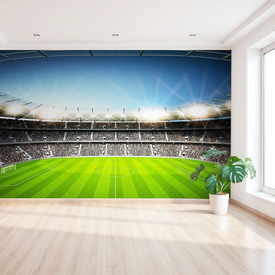 Fototapeta - stadion, piłka nożna, kibice